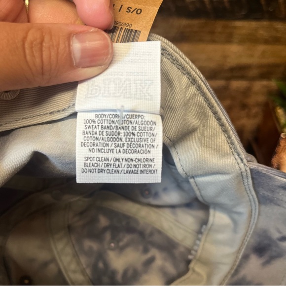 Victoria's Secret Hat Cap Tye Dye Blue Gray Womens Baseball Hat VS Pink NEW - Picture 6 of 7